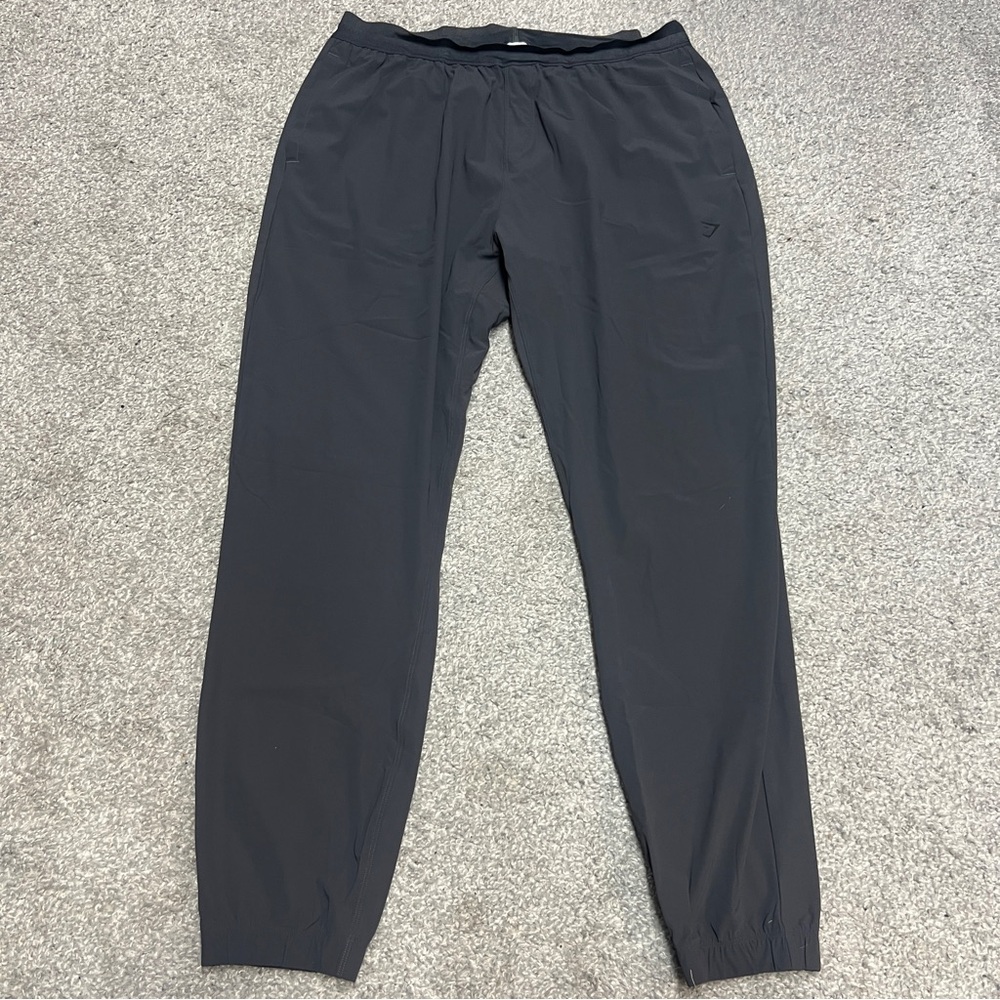 Gymshark Studio Joggers Mens XXL 2XL Gray Nylon Gym Warm Up Training Pants